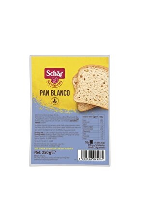 Pan Blanco Glutensiz Ekmek 250 gr (8 Adet)