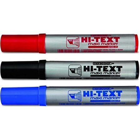 Hi-Text 840Pc Maxi Markör Kesik Uç Siyah 12 Li Kutu