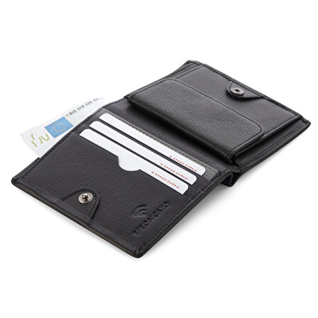 Tanımsız  Erkek Cüzdan & Kartlık 41241401 Roncato Alaska Small Wallet With With Coins Pocket Black