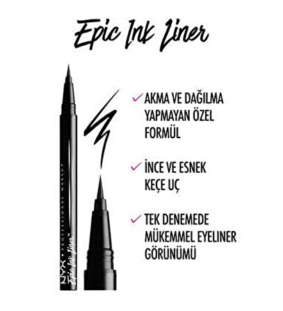 Siyah Eyeliner - Epic Ink Liner Black 800897085605