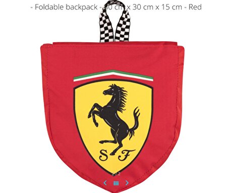 Ferrari Sırt Çantası Foldable (Katlanabilir) Kırmızı