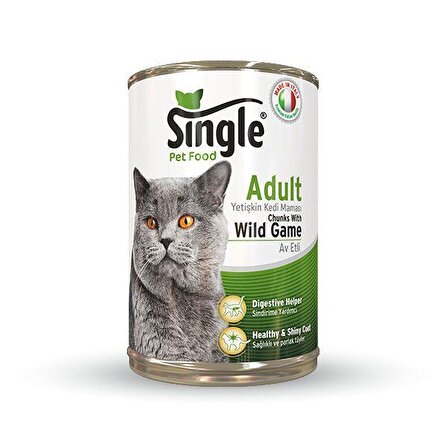Single Av Hayvanlı Kedi Konservesi 415 gr