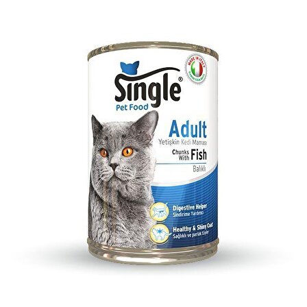 Single Balıklı Kedi Konservesi 415 gr