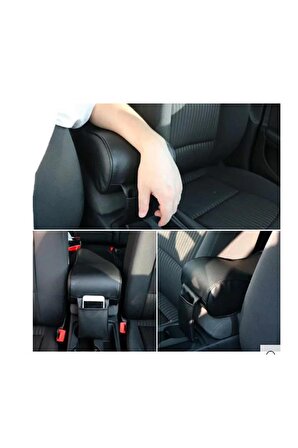 Hyundai Getz uyumlu kol dayama yükseltici yastık - telefonluklu süngerli deri lüks model