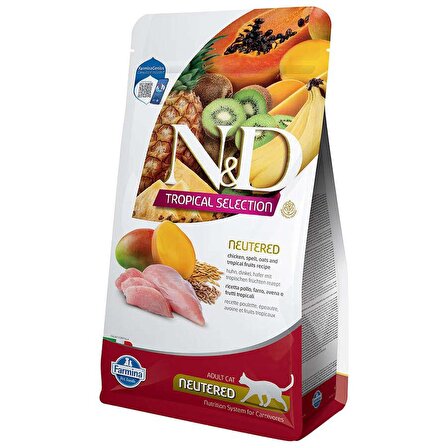 ND Tropical Selection Tavuklu Kısır Yetişkin Kedi Maması 10 Kg