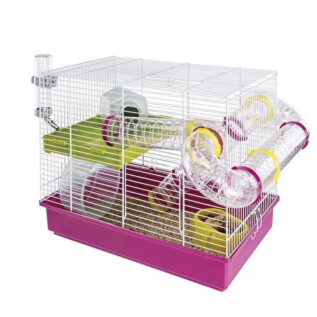 Laura Çift Katlı Bağlantılı Hamster Kafesi