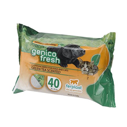 Genıco Fresh Kedi-Köpek Islak Mendil / Yeşil Çay