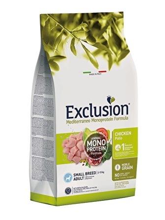 Exclusion Monoprotein Düşük Tahıllı Tavuklu Küçük Irk Köpek Maması