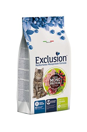 Exclusion Monoprotein Tavuklu ve Narlı Düşük Tahıllı Yetişkin Kedi Maması 1,5 Kg