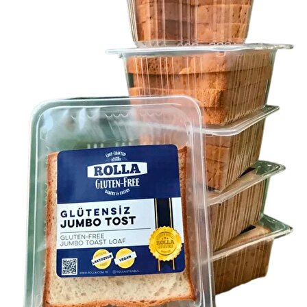 ROLLA GLUTEN-FREE Glutensiz Jumbo Tost Ekmeği (4x60g)
