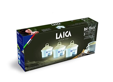 LAICA Akıllı Filtreli Su Arıtmalı Çay - Kahve Filtre Sürahisi İçin Bi-Flux 3'lü Yedek Filtresi