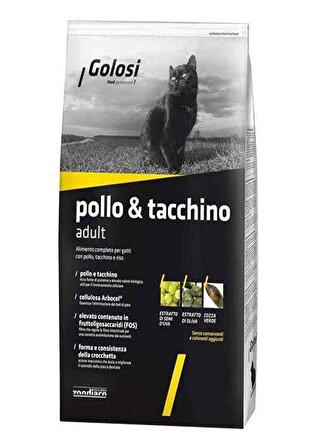 Golosi Pollo & Tacchino Tavuklu ve Hindi Etli Yetişkin Kedi Maması 7,5 Kg
