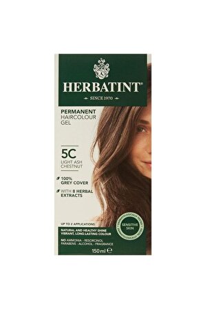 Herbatint 5C Light Ash Chestnut (Açık Küllü Kestane) 150 ml Bitkisel Saç Boyası