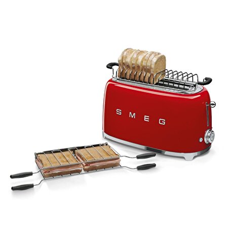 Smeg Kırmızı 2X4 Ekmek Kızartma Makinesi