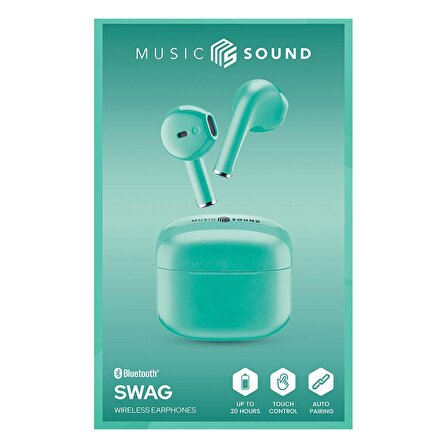 CELLULARLINE Music Sound Swag TWS Bluetooth Kulak İçi Kulaklık Yeşil