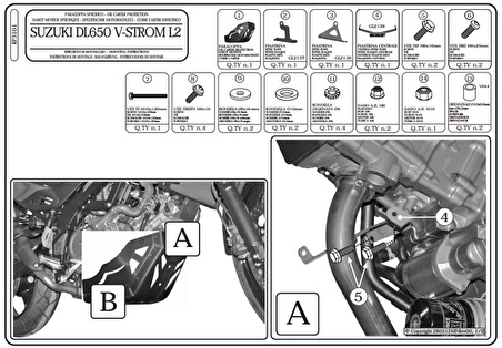 Givi RP3101 Suzuki DL 650 V-Strom (11-20) Karter Koruma