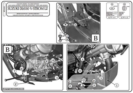 Givi RP3101 Suzuki DL 650 V-Strom (11-20) Karter Koruma