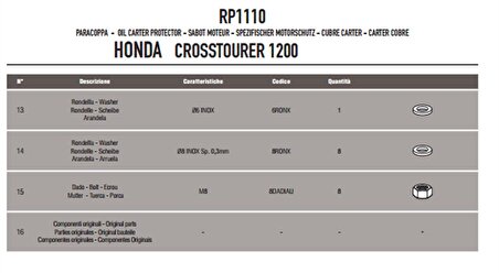 Givi RP1110 Honda VFR 1200X Crosstourer (12-19) Karter Koruma