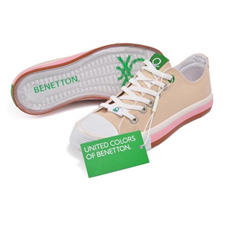 Benetton Bn-30176 Bej Kadın Spor Ayakkabı