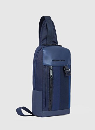 Piquadro Deri + Tekstil Mavi Erkek Postacı Çantası CA6003S131