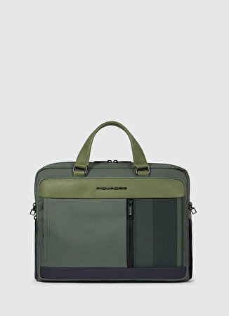 Piquadro Deri + Tekstil Yeşil Erkek Laptop Çantası CA6018S131