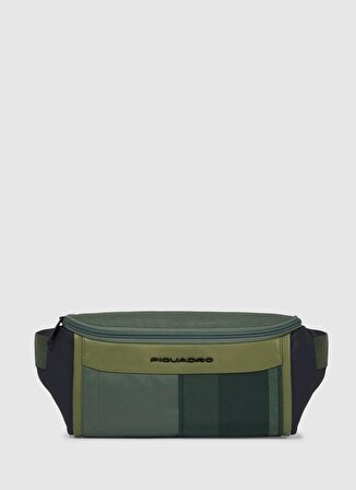 Piquadro Deri + Tekstil Yeşil Erkek Bel Çantası CA6310S131