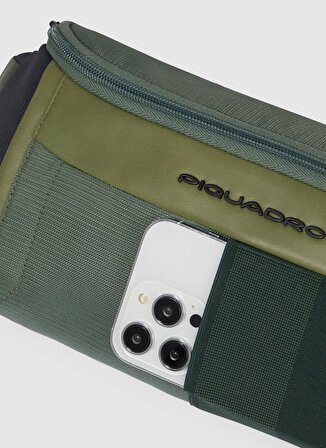 Piquadro Deri + Tekstil Yeşil Erkek Bel Çantası CA6310S131
