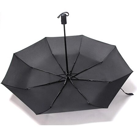 Eleven Market Şemsiye Siyah Tam Otomatik Rüzgarda Kırılmayan
