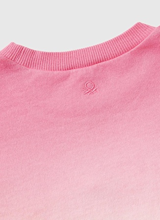 Benetton Kız Çocuk Pembe - Çok Renkli Sweatshırt 3J68C10HY