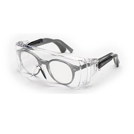 519 Reçeteli Gözlük Üstünde Kullanılabilir Çizilme Dirençli Koruyucu İş Gözlüğü
