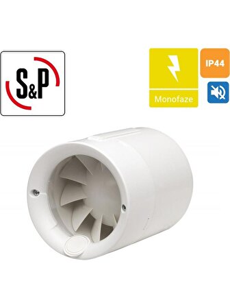 Soler Palau Silentub 100 Sessiz Aksiyel Fan Ø 100MM Db 37.5 M³/h 100 Ortam Havalandırma Fanı Hava Temizleme - S&P - Soler&Palau