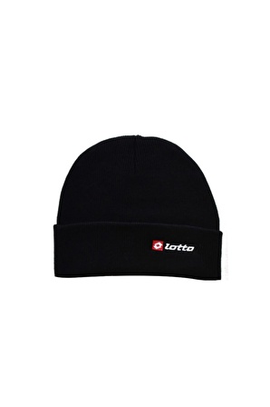 Lotto Cap Team Winter - Unisex Siyah Pamuklu Bere - N4272