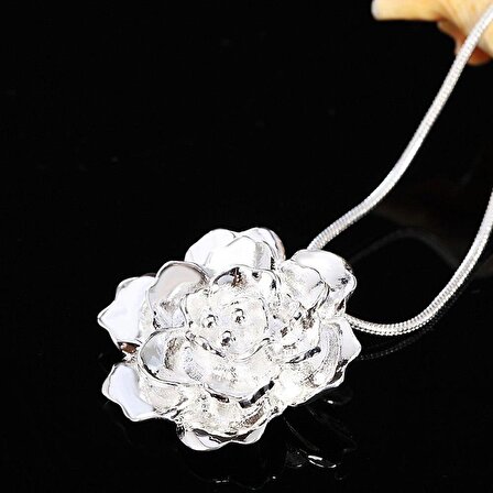 Retro Çiçek Kolye Gümüş Kaplama Charms Yeni Moda Yüksek Kalite Takı