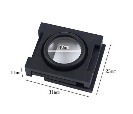 20X Lüp K9 Optik Cam Lens Ölçekli Büyüteç Metal Siyah Renk Üç Eklem Katlanır 