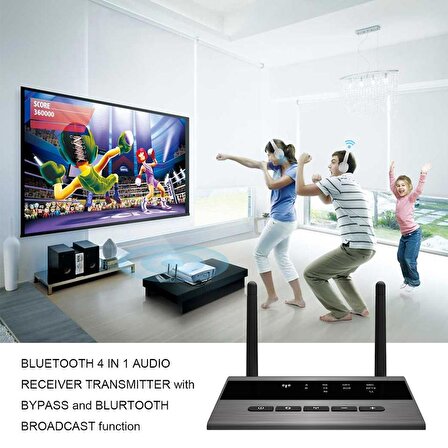 Optik HD Ses Müzik Rx-Tx BT5.0 APTX LL 3 Kulaklık Bağlantısı