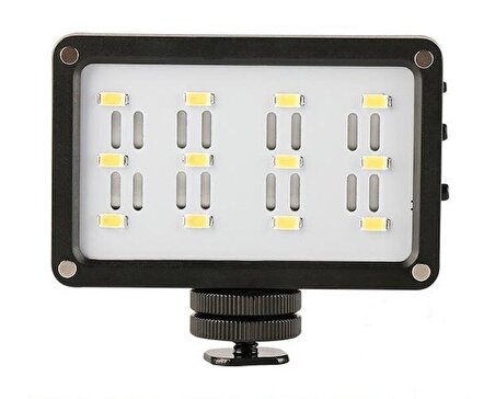 Mini Taşınabilir Video Kamera LED Işık 12 Renk Jel Kısılabilir Aydınlatma