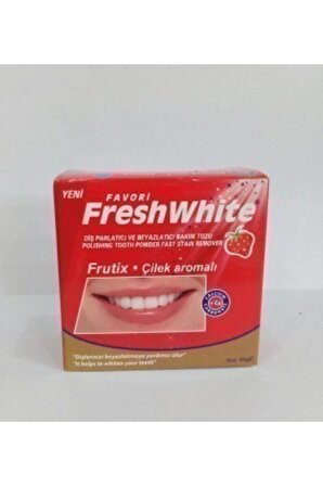 Fresh White Diş Parlatıcı Ve Beyazlatıcı Bakım Tozu Çilek Aromalı 50g