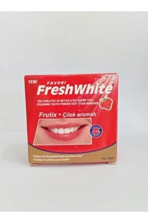 Fresh White Diş Parlatıcı Ve Beyazlatıcı Bakım Tozu Çilek Aromalı 50g