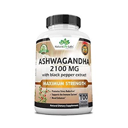 Naturalife Ashwagandha 2,100 mg 100 Kapsül 