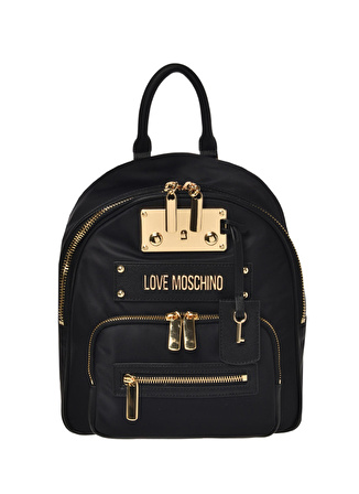 Love Moschino Siyah Kadın 30x25x12 cm Sırt Çantası JC4020PP1HLG100A