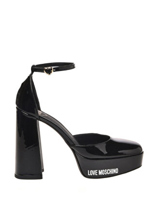 Love Moschino Deri Siyah Kadın Topuklu Ayakkabı JA1028CG1HIH0000