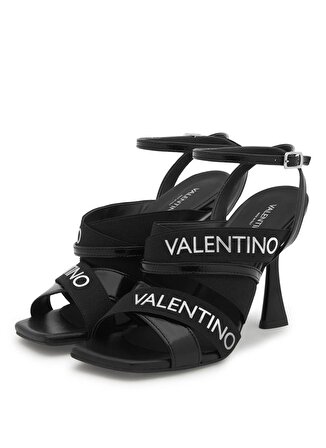 Valentino Deri + Tekstil Siyah Kadın Topuklu Ayakkabı 93A3902VER550