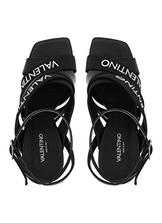 Valentino Deri + Tekstil Siyah Kadın Topuklu Ayakkabı 93A3902VER550