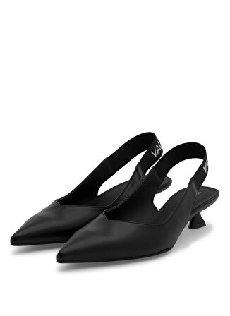 Valentino Deri Siyah Kadın Topuklu Ayakkabı 93T2102NAP550