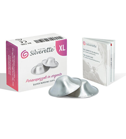 Silverette® XL Orijinal Gümüş Göğüs Ucu Koruyucu Kapakları