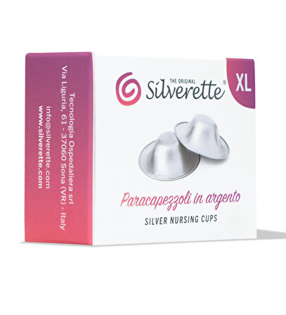 Silverette® XL Orijinal Gümüş Göğüs Ucu Koruyucu Kapakları