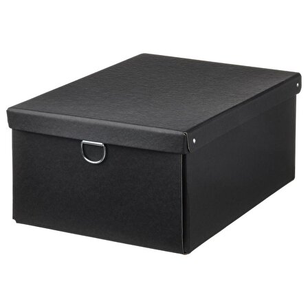 IKEA Nımm Kapaklı Saklama Kutusu - Siyah - 25x35x15 cm