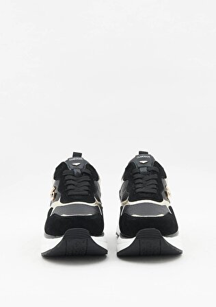 Guardiani Louise 0170 Kadın Siyah-Altın  Deri Sneaker