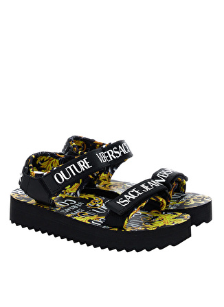 Versace Jeans Couture Siyah Kadın Sandalet 74VA3SX4ZS196G89