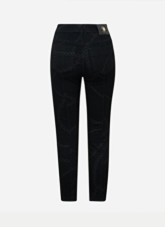 Versace Jeans Couture Yüksek Bel Dar Paça Normal Siyah Kadın Denim Pantolon 75HAB5X0